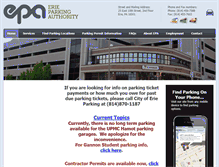 Tablet Screenshot of erieparking.com